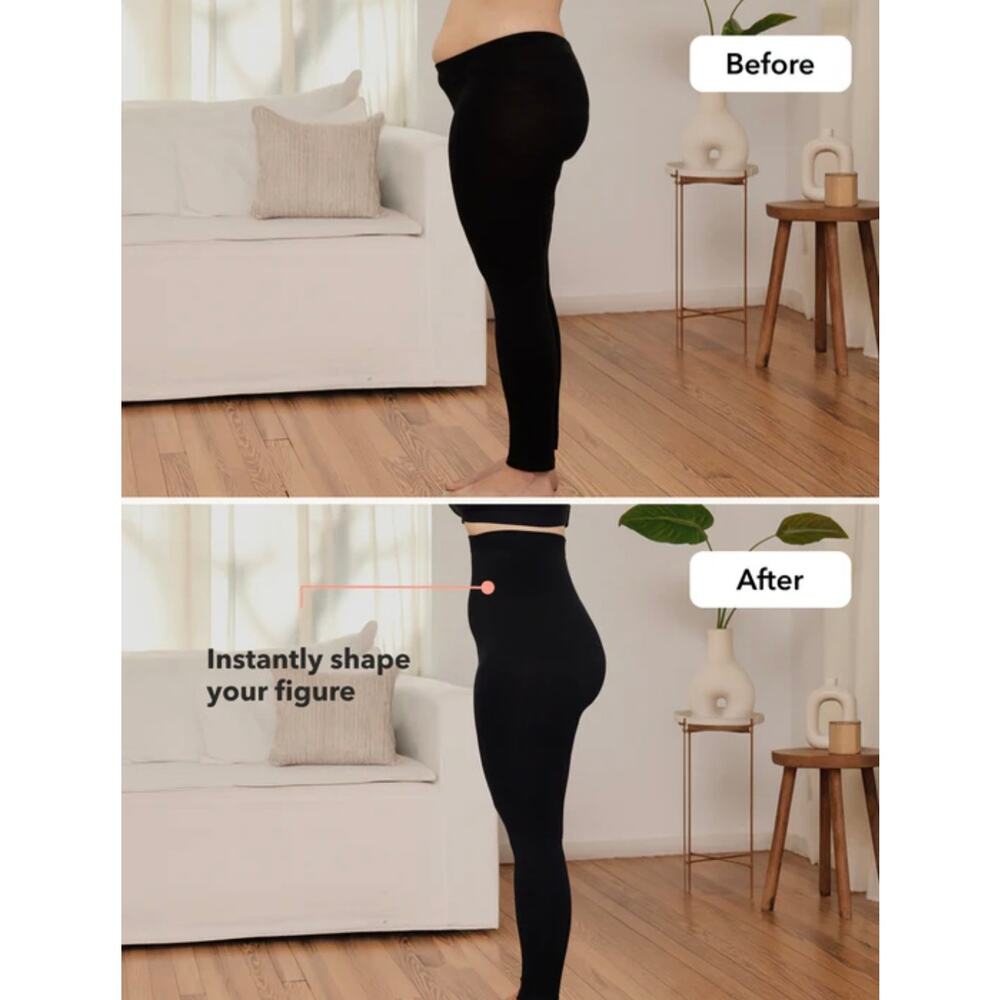 NWT Empetua Shapermint High Waisted Shaping Black Legging Large - Picture 11 of 12